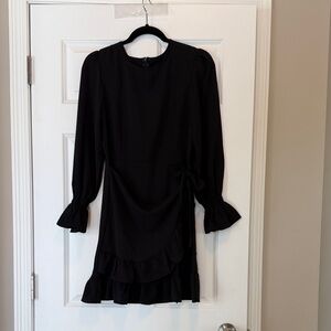 Elegant Black Ruffle Dress